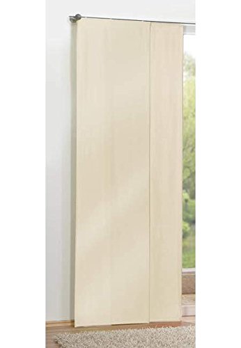 Gardinen Set, 2 x Flächenvorhang Schiebegardine blickdicht, Creme