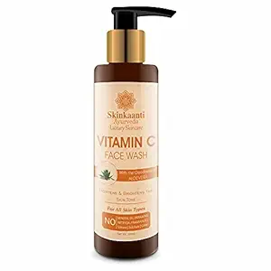 Skinkaanti Vitamin C Face Wash | Deep pore cleansing | All Skin Types | Vitamin C | Aloe Vera | Men Women Boys Girls |Parabens and Sulfate free | Mineral Oil and Fragrance Free | 100 ml Pack of 1 |