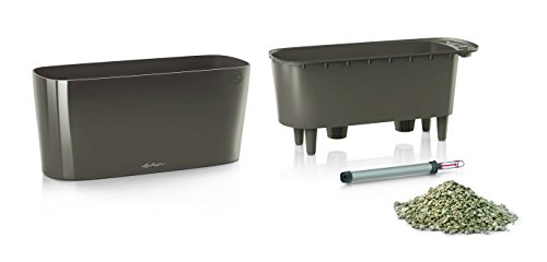 Lechuza Fensterbankgefäß DELTA Premium 20 Komplettset – TAUPE hochglanz - 2