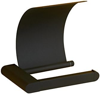 Pointth Black Bathroom Accesories Modern Toilet Paper Holder with Cover Zinc Alloy Bathroom Tissue Rack