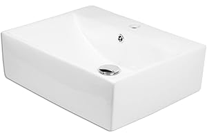 STABILO SANITAER Ceramic Wall-Mounted Washbasin Rectangular 505 x 405 x 160 mm White Complete Set