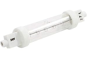 Prolite 300w 240v 118mm Clear R7s Jacketed Heat Lamp - Protective Sheath for use in Catering/Hospitality - Catering Lamp