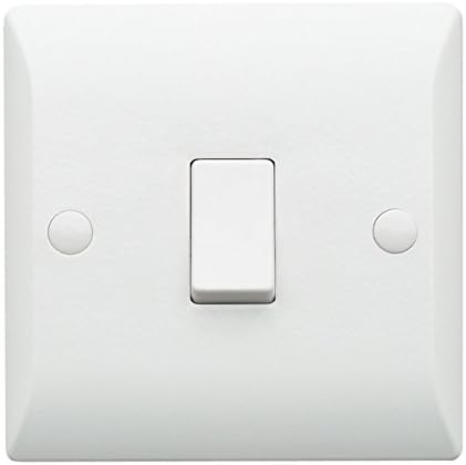 MK 10AX 1G Intermediate Plateswitch Superswitch Single Light Switch SW9 White