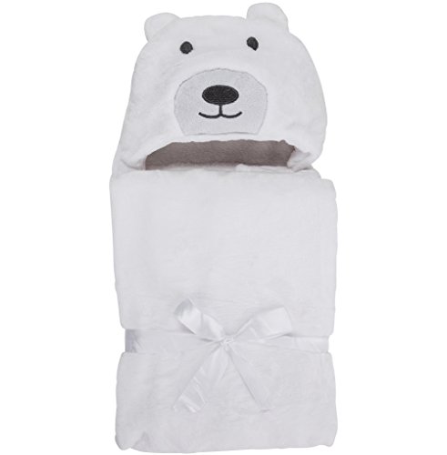 Preisvergleich Produktbild Lexikind Kapuzenhandtuch Baby aus Mikrofaser für Mädchen und Jungen (Weißer Eisbär)