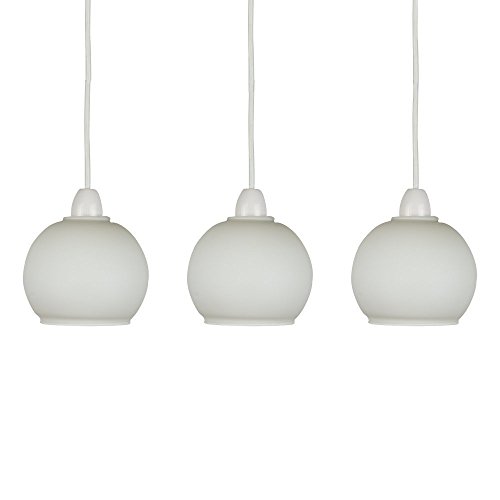 MiniSun – Weiße Lampenschirmen aus Milchglas in Form von einem Kuppel – 3er Set - 4