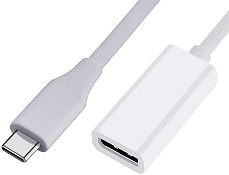 USB 3.1 Type C to DisplayPort/DP Adapter Cable Support 4K UHD for MacBook Pro 2017,Dell XPS 13,Galaxy S8/S8+,ChromeBook Pixel(White)