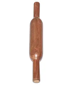 Anupam Enterprise Belan/Bellan for Kitchen Chapati/Papad Rajasthani Hand Made Durable Wooden Rolling Pin, Wooden Belan for Making Roti/Chapati Maker, Papad Maker (1 Pc, Wooden - 12 Inch)