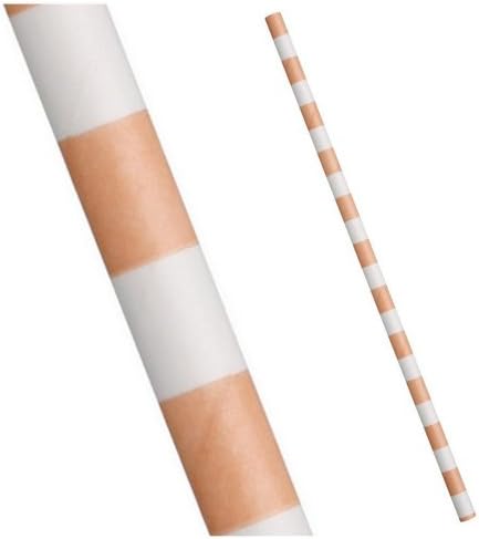 Paper Drinking Straws - Peach Circle - 25 Pack