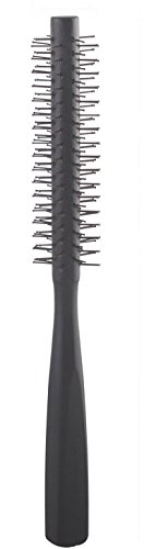Small Nylon Bristle Round Brush, 1 Inch Diameter Barrel - Wooden Handle (1 Brush)