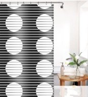 DUSCHVORHANG LOCA 120 BREIT x 180 HOCH! INKL. QUALITÄTSRINGE! PEVA 120x180 cm! SHOWER CURTAIN WHITE BLACK!