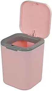 Kixre Cute Plastic Table Garbage Bin Countertop with Lid, Small Desktop Trash Can Waste Dustbin Mini Waste Bins for Bedroom Desk Car Kids Girls