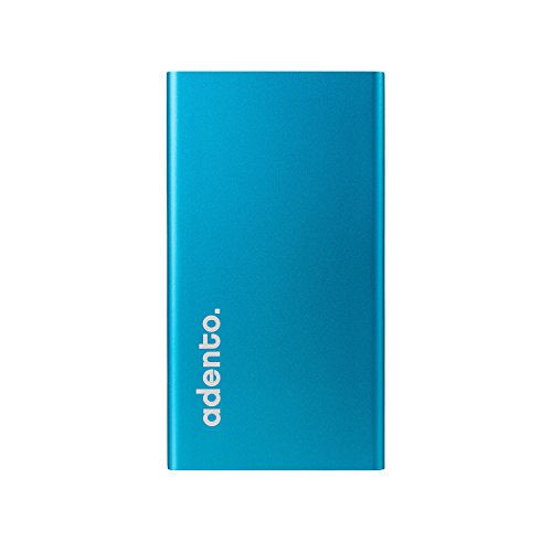 Adento Powerbank portabler Akku (USB, 6500mAh) blau