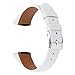 Produktbild JIJI886 Leather Uhrarmband Kompatibel Fitbit Charge 3, Lederarmband Uhrenarmbänder Armbänder Watchband Ersatz-Uhrenband Ersatzarmbänder Für Damen Herren (Weiß)