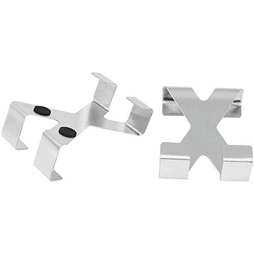COM-FOUR® 4x Edelstahltürhaken Türhaken Kleiderhaken Haken in X-Form (4 Stück) - 6