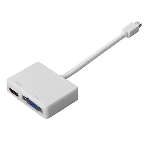 Sienoc Mini Displayport auf-HDMI-VGA-Kabel-Adapter für Apple Macbook, Macbook Pro, iMac, MacBook Air und Mac Mini - 2