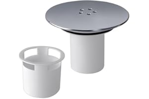 DIRECT ONLINE SHOPPING Shower Drain Cover, Plughole Replacement for 90mm/115mm Fast Flow Chrome Trap, Shower Tray, Waste Trap, Keep Shower Clog-Free Cover Cap Plug Hole