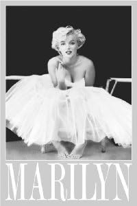 Posters du Monde - "Marilyn Monroe - Balerina Tutu B&W" -Huge PAPER poster- poster - measures 91.5 x 61 cm approximatively