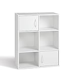  Alsapan 94484 Compo 11 - Mueble Organizador (6 Compartimentos y 2 Puertas, 61,5 x 29,5 x 80 cm), Color Blanco