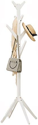 XRXY Simple/ Solid Wood Floorstanding Coat Rack / Living Room Bedroom/ Clothes Storage / Hangers (4 Colors Optional) ( Color : White )