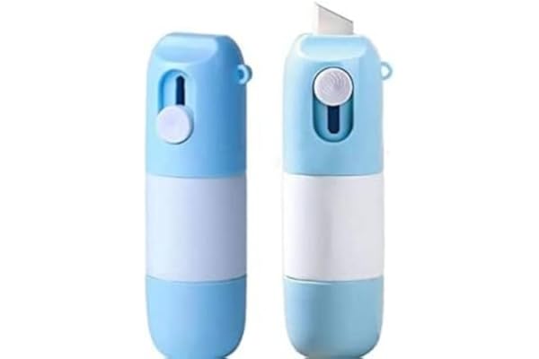 Stick Borrador de datos en etiquetas paquetes, borrar etiquetas térmicas de paquetes, rotulador líquido borrador de datos privados, borrar etiquetas para protección de la privacidad (AZUL-ROSA)