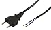Produktbild Euro-Netzkabel McPower mit blanken Enden Länge 2,5 m, 2x0,75 mm², schwarz