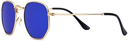 Sunglasses Fashion Retro Sunglasses / Metal Polygon Sunglasses / Personalized Bright Sunglasses ( Color : 9 )
