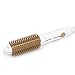 Riwa 808S Hot Air Brush 15 Seconds Instant Heated 1 Inch Hair Straightening / Curling Iron 2 In 1 Golden + White