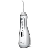 Waterpik WP-560UK Cordless Advanced Water Flosser - White Edition (UK 2-Pin Bathroom Plug)