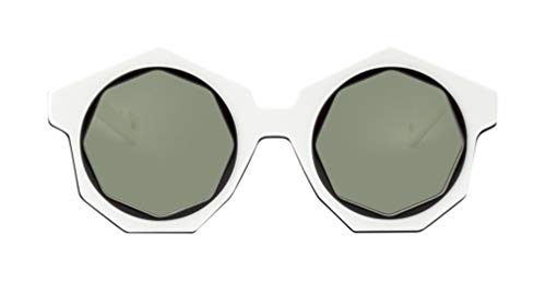 Pawaka Gafas de Sol Unisex Fashion Modelo Satu 1 Color Blanco y Negro