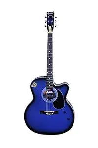 Givsun Topaz Special Blue 6-String Cut A Way Right Hand Acoustic Semi-Electric Guitar With Bag And Free 1 Set String,2 Picks