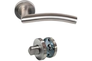 Paire de Poignées KLOSE besser sur Rosaces "Elsa vague" Inox 304 - +1 Paire de rosaces condamnation