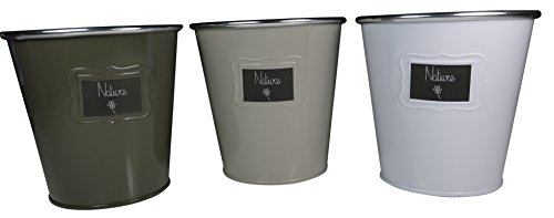 khevga Kräutergarten Küche Metall-Übertopf 3er Set - 2