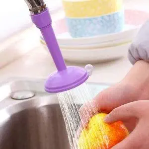 YUTIRITI 1 PC Adjustable Rotatable?Water-Saving Faucet Extender Valve Anti Splashing Purifier Kitchen Tool - Random Color