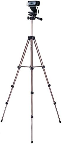 49" Inch Professional Camera Tripod Mount Holder Stand for Logitech Webcam C922 C930e C930 C920 C615-Coffee