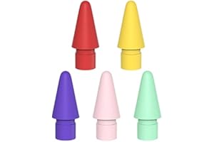 Tucana Pen Tips Compatible for Apple iPad Pencil 1st & 2nd Generation (Red/Yellow/Purple/Pink/Teal)