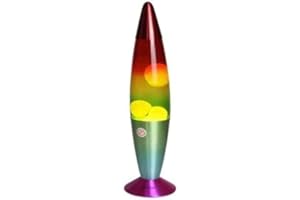 ALAYSTAR Deluxe 16 inch Retro Magma Lamp with A Lightning Effect- Rainbow Rocket Design Sensitive Retro