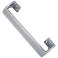 Oval Grip Offset Door Pull Handle Solid Aluminium 9" (225mm) - Satin Finish