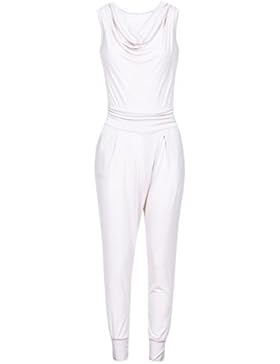 Laeticia Dreams Damen Jumpsuit Catsuit Einteiler Hose Wasserfall Overall S M L XL