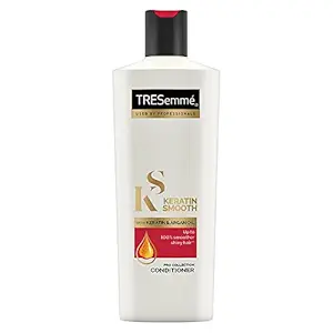 TRESemme Keratin Smooth Conditioner 190 ml, With Keratin & Argan Oil for Straight, Shiny Hair - Nourishes Dry Hair & Controls Frizz, For Men & Women