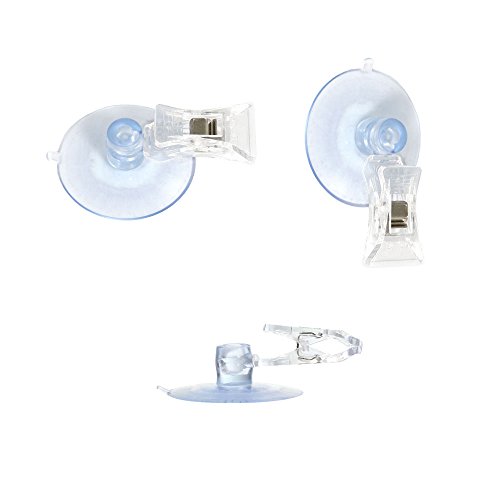 3 Stück Saugnapf mit Klammer SK101 ideal für Prospekt- und Schildhalter