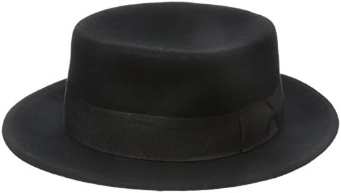 San Diego Hat Company Women's Adjustable Boater with Grossgrain Bow Band, Black, One Size