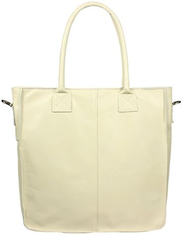 Beautifil practical leather Fmade ofta Beige over the shoulder