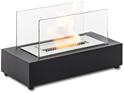 Stones Parallels Caminetti al Bioetanolo, Metallo, Nero