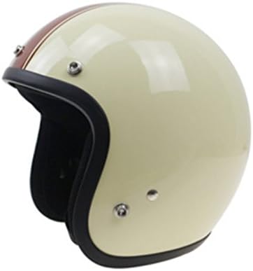 WKAIJCI Retro Helmets Motorcycles With Brim Can Be Used With Bubble Lenses,C-XXL