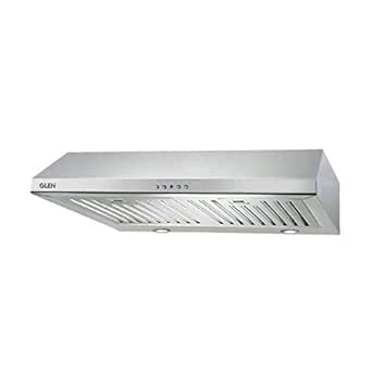 Glen 60 Cm 1000 M3 Hr Straight Line Kitchen Chimney 2 Motors Baffle Filters Push Buttons 6013 Dx Ss Silver Amazon In Home Kitchen