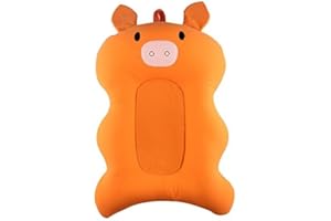 belupai Tapis de bain bébé nouveau-né pliable bébé bain baignoire coussin chaise étagère nouveau-né siège de baignoire nouveau-né coussin tapis de bain(Orange)