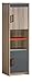 Produktbild Jugendzimmer - Highboard Marcel 04, Farbe: Esche Orange/Grau/Braun - Abmessungen: 144 x 42 x 39 cm (H x B x T)