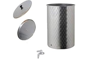 Quattro Effe Serbatoio Contenitore Inox per Vino con Galleggiante Olio da 50 a 1000 lt (600)