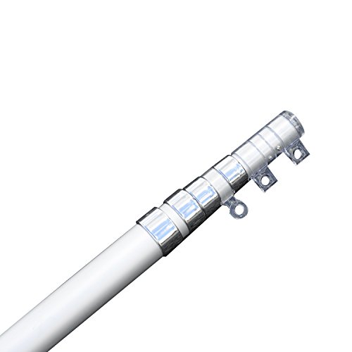 Outsunny® Alu Fahnenmast Flaggenmast Deutschlandfahne Staatsflagge Nationalflagge Fahne L150 x W90cm 6,5/4/2m mit/ohne Mast (L150 x W90cm/ 6,5m) - 7