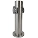Produktbild Steckdosensäule aus Edelstahl mit 2 Steckdosen IP44 Steckdosenleiste für Außen wetterfeste Steckdose perfekt für den Garten Stromversorgung